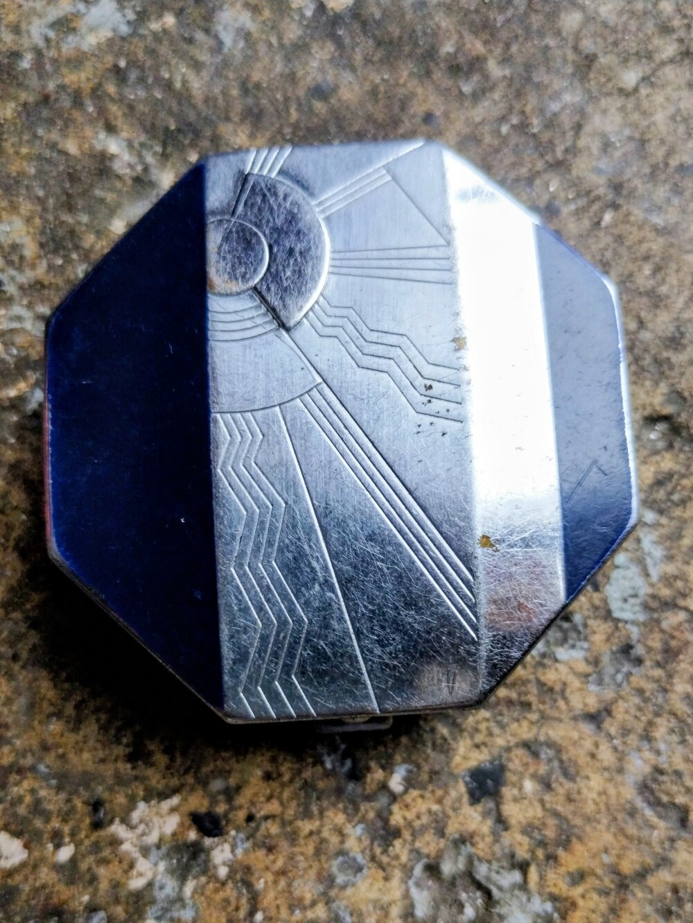 Bourjois Compact Art Deco empty enamel 2 in VINTAGE 30s